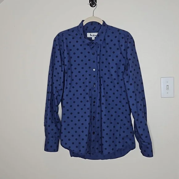 Boden Men's Blue Polka Dot Cotton Button Down Shirt Size Large - Picture 1 of 9